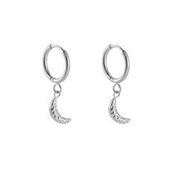 Rustic moon øreringe